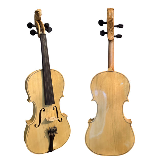 Violin hecho a mano ( Arce) con funda , arco y barbada instalada
