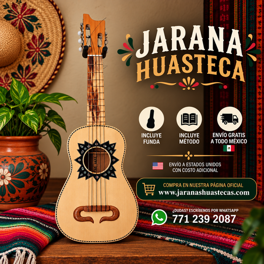 Jarana con concha de Abulon en centro ( incluye funda y método )